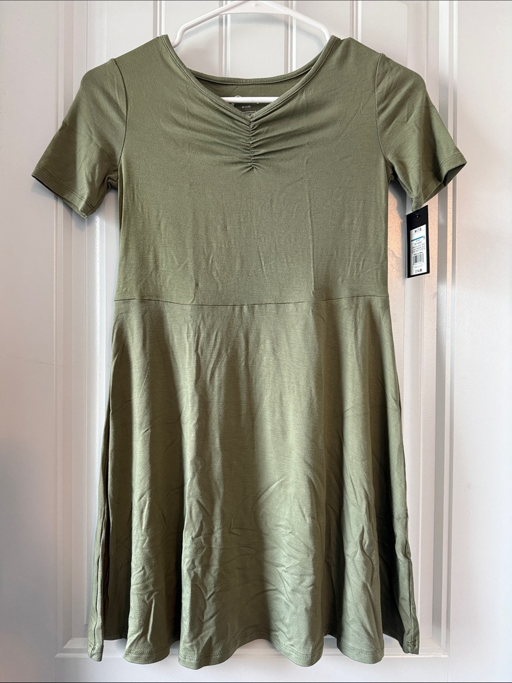 Brand New art class Olive Green Short Sleeve Fit & Flare Dress
